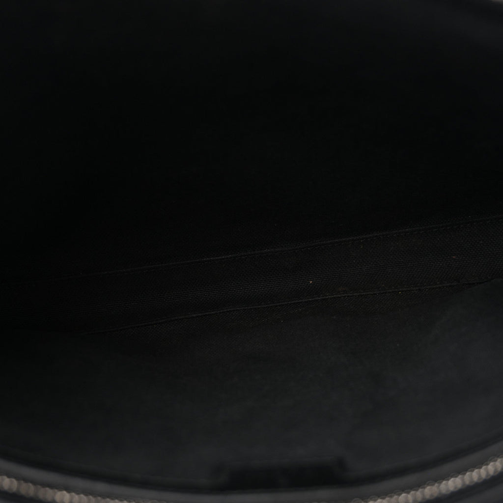 GG Supreme Monogram Azalea Calfskin Retro Interlocking G Wristlet Messenger Bag Black