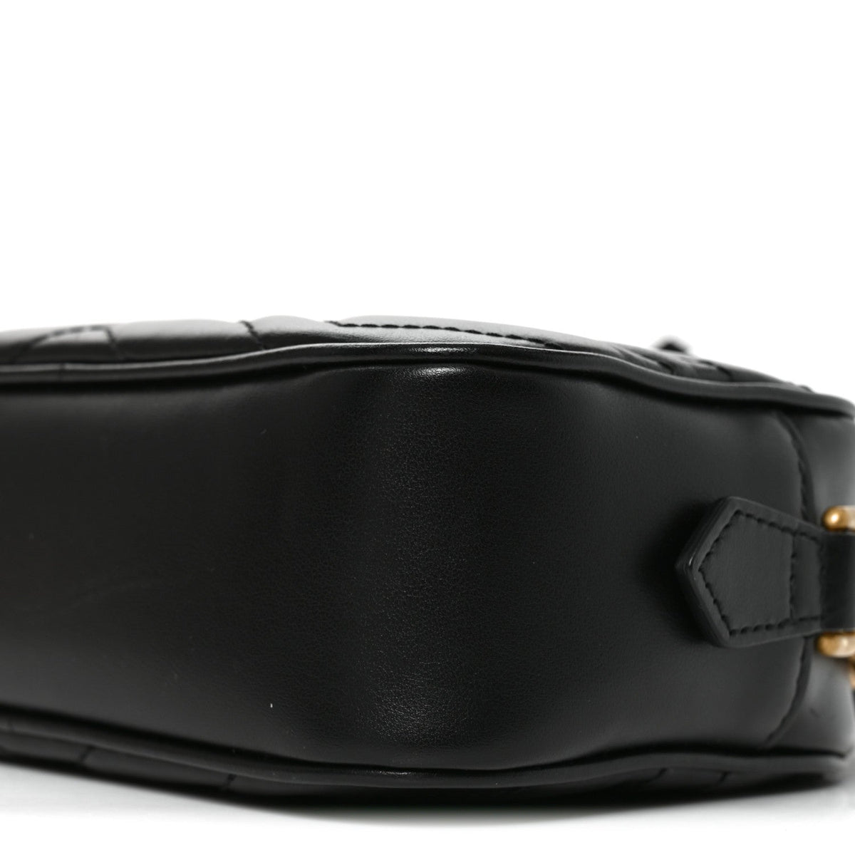 Calfskin Matelasse Mini GG Marmont Chain Shoulder Bag Black