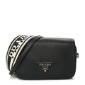 Vitello Daino Soft Flap Crossbody Black