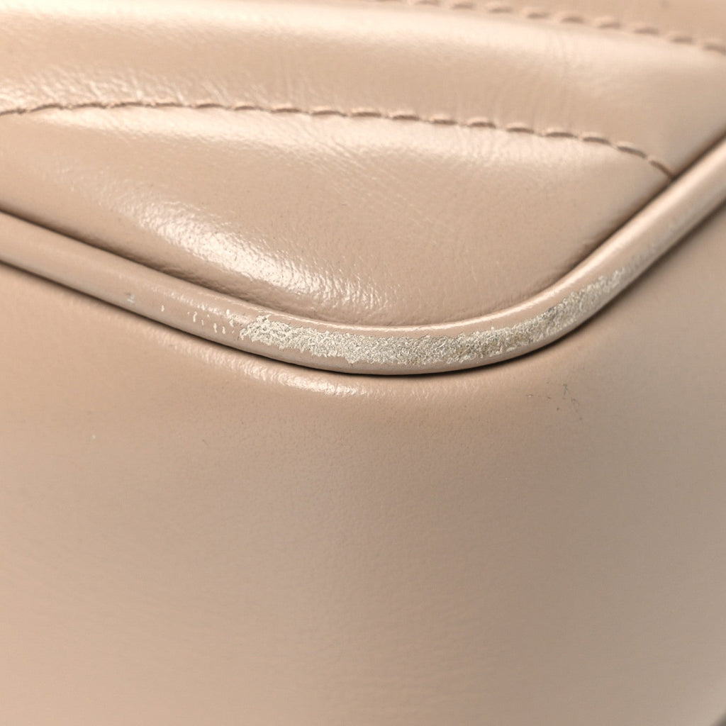 Calfskin Matelasse Monogram Lou Camera Bag Dark Latte