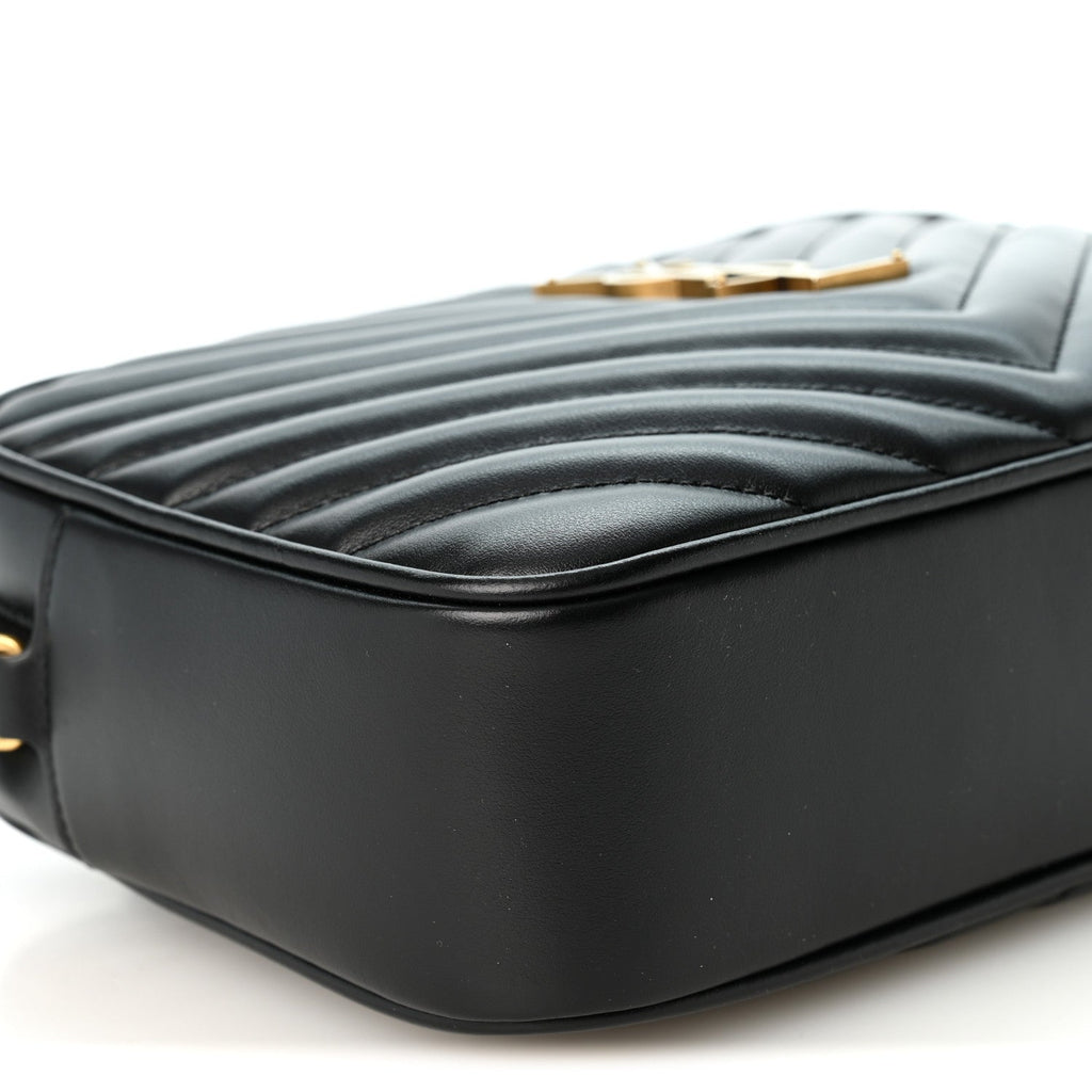 Calfskin Matelasse Monogram Lou Camera Bag Black