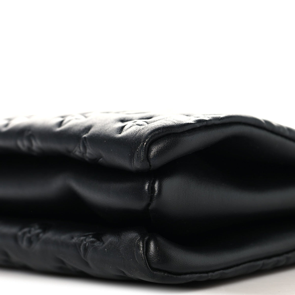 Lambskin Embossed Monogram Coussin PM Black
