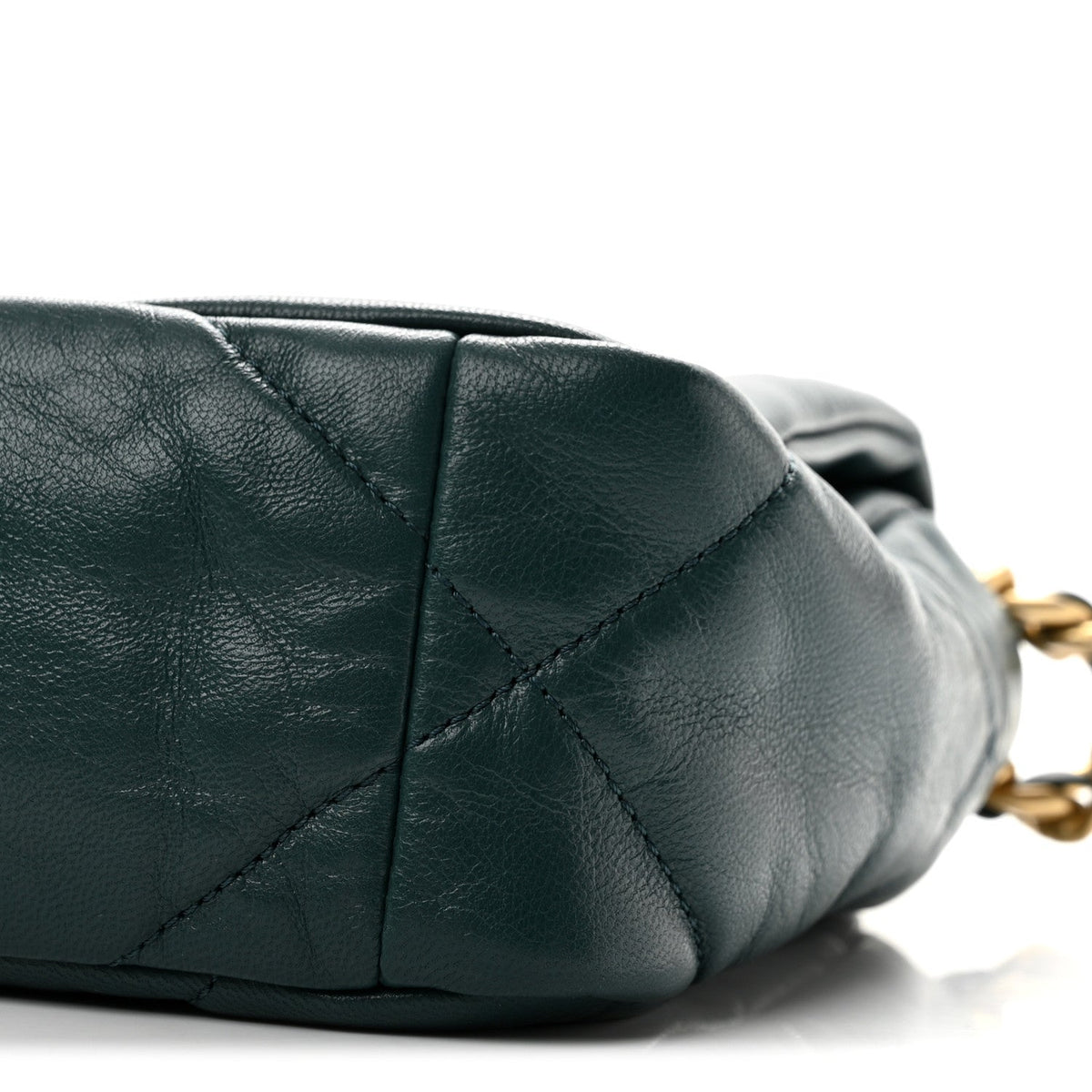 Goatskin Quilted Medium Chanel 19 Flap Dark Blue