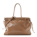 Glossy Calfskin Triangle Extra Large Bonnie Shoulder Bag Cameo