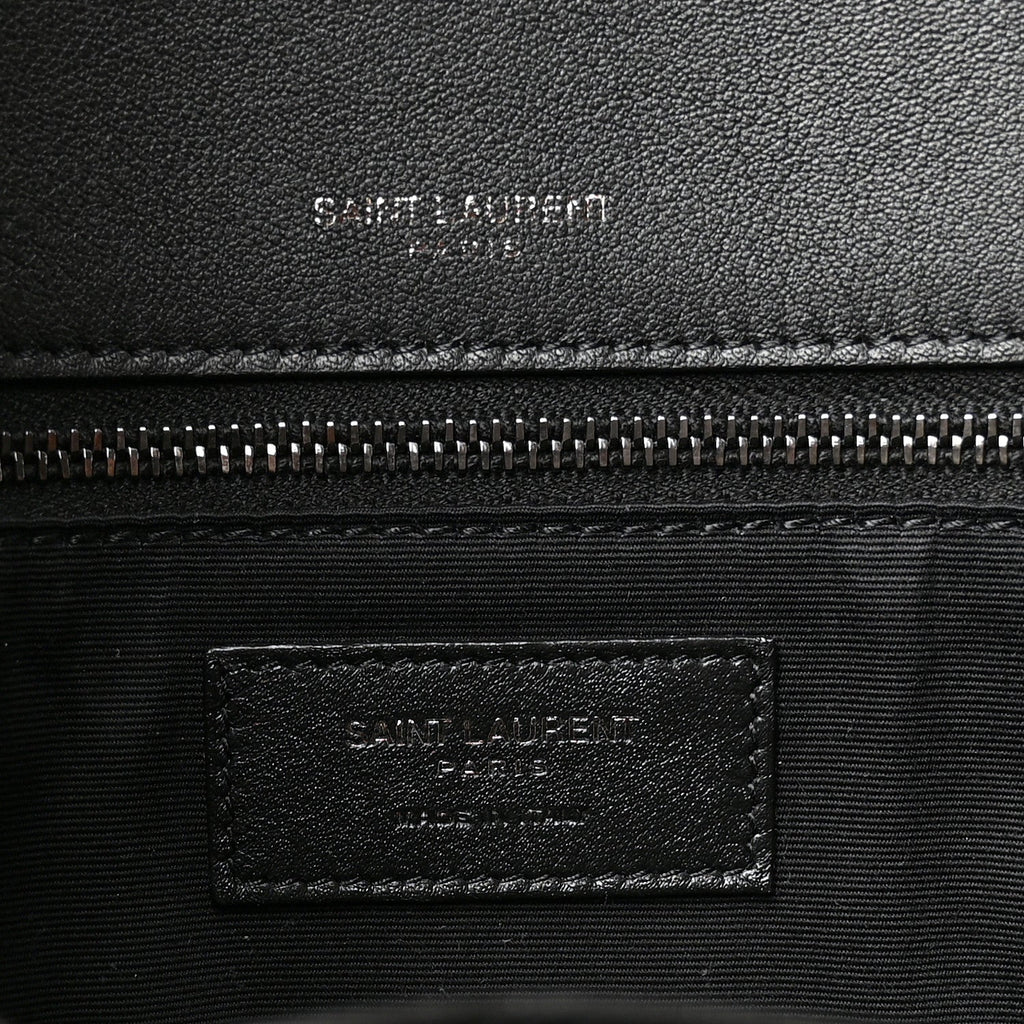 Suede Monogram Medium Niki Chain Satchel Black