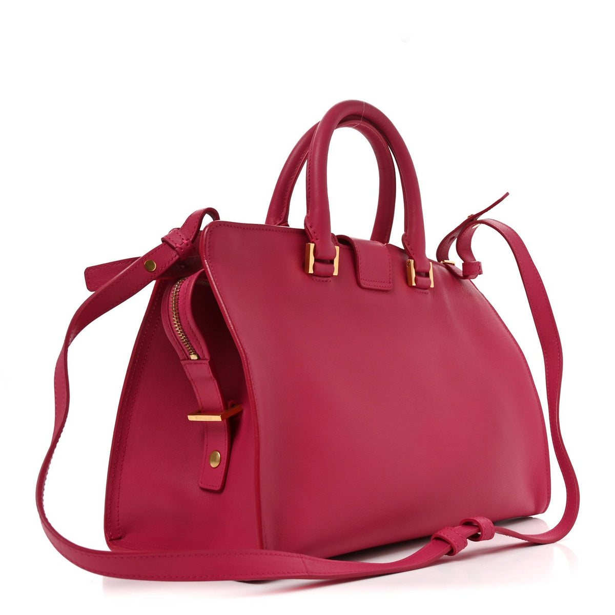 Calfskin Small Classic Y Cabas Fuchsia