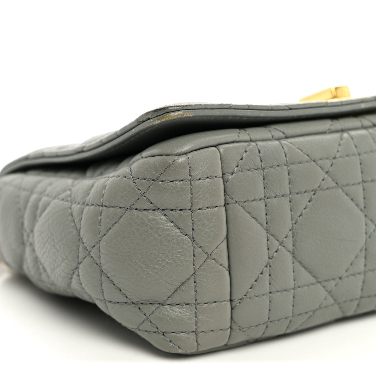 Calfskin Cannage Small Caro Bag Grey