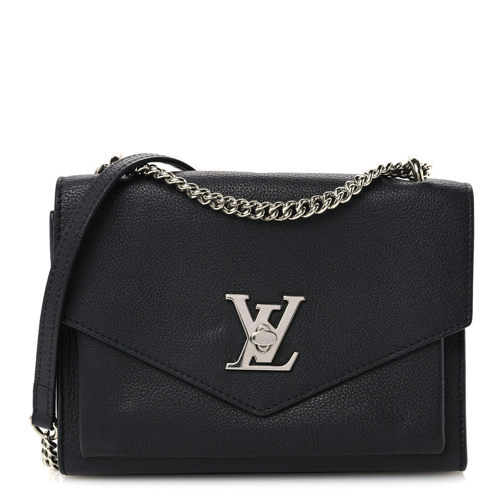 Soft Calfskin Mylockme Chain Bag BB Black
