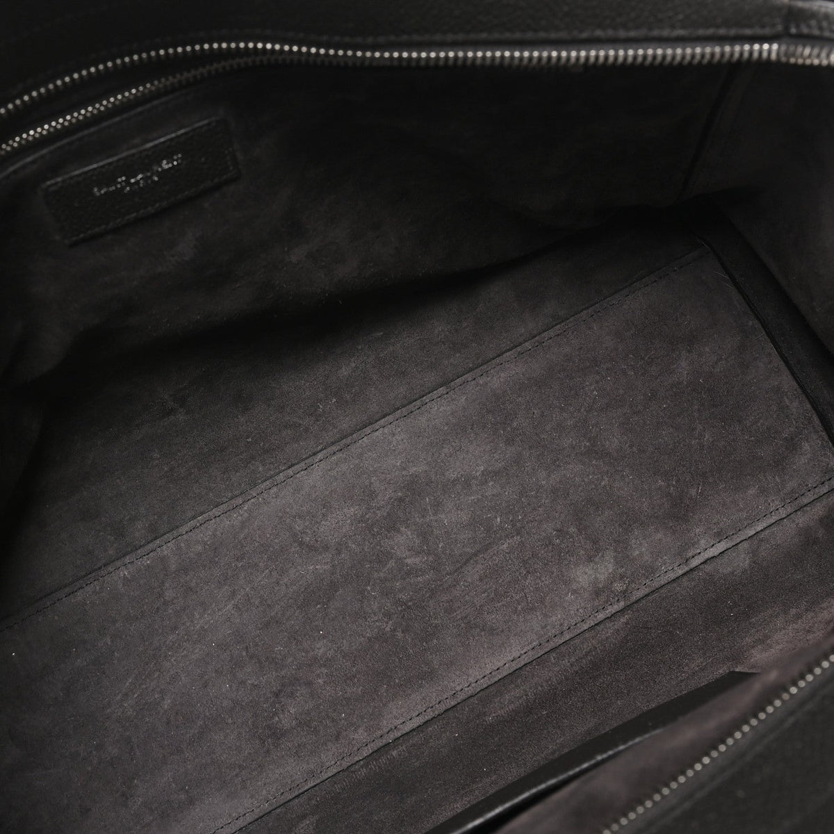 Grained Calfskin Medium Cabas Rive Gauche Coal