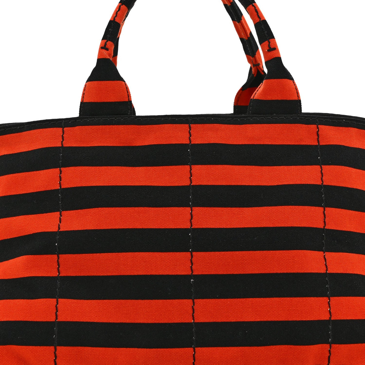 Canapa Striped Tote Arancio