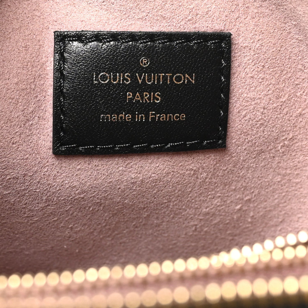 Lambskin Embossed Monogram Coussin PM Black