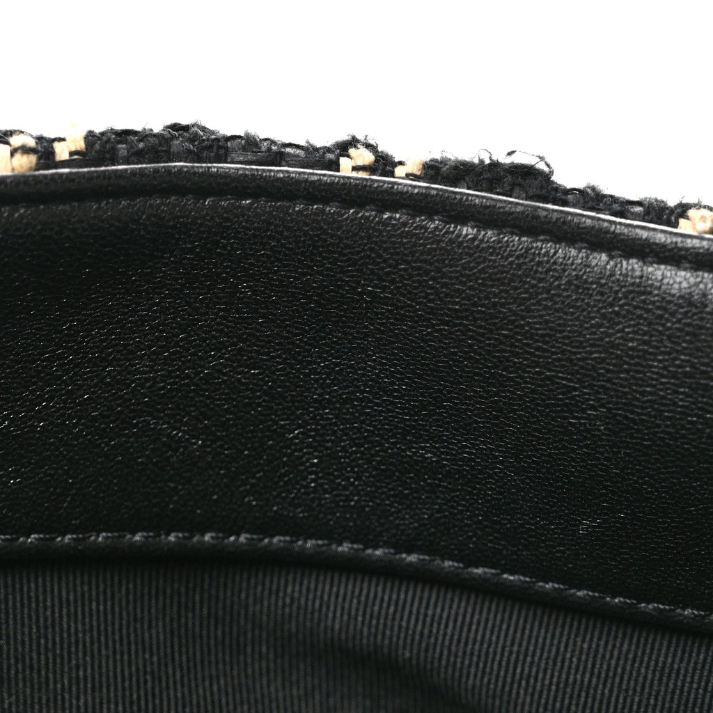 Tweed Quilted Medium Chanel 19 Flap Black Beige
