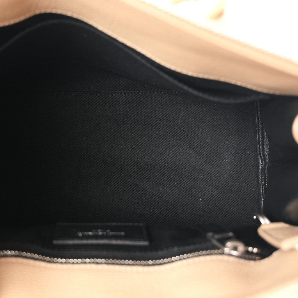 Grained Calfskin Baby Sac De Jour Souple Dark Beige