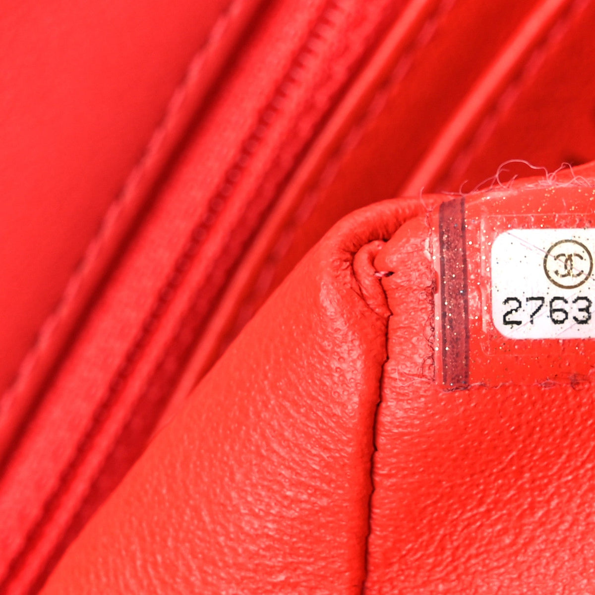 Lambskin Quilted Mini Rectangular Flap Red