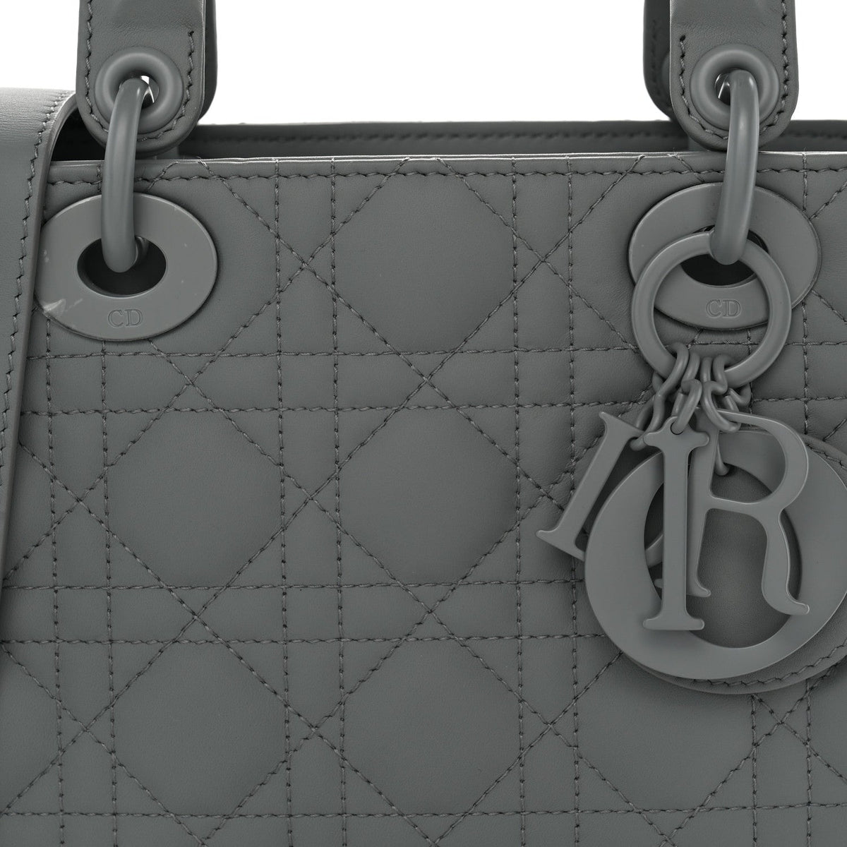 Ultra Matte Calfskin Cannage Small My ABCDior Lady Dior Grey