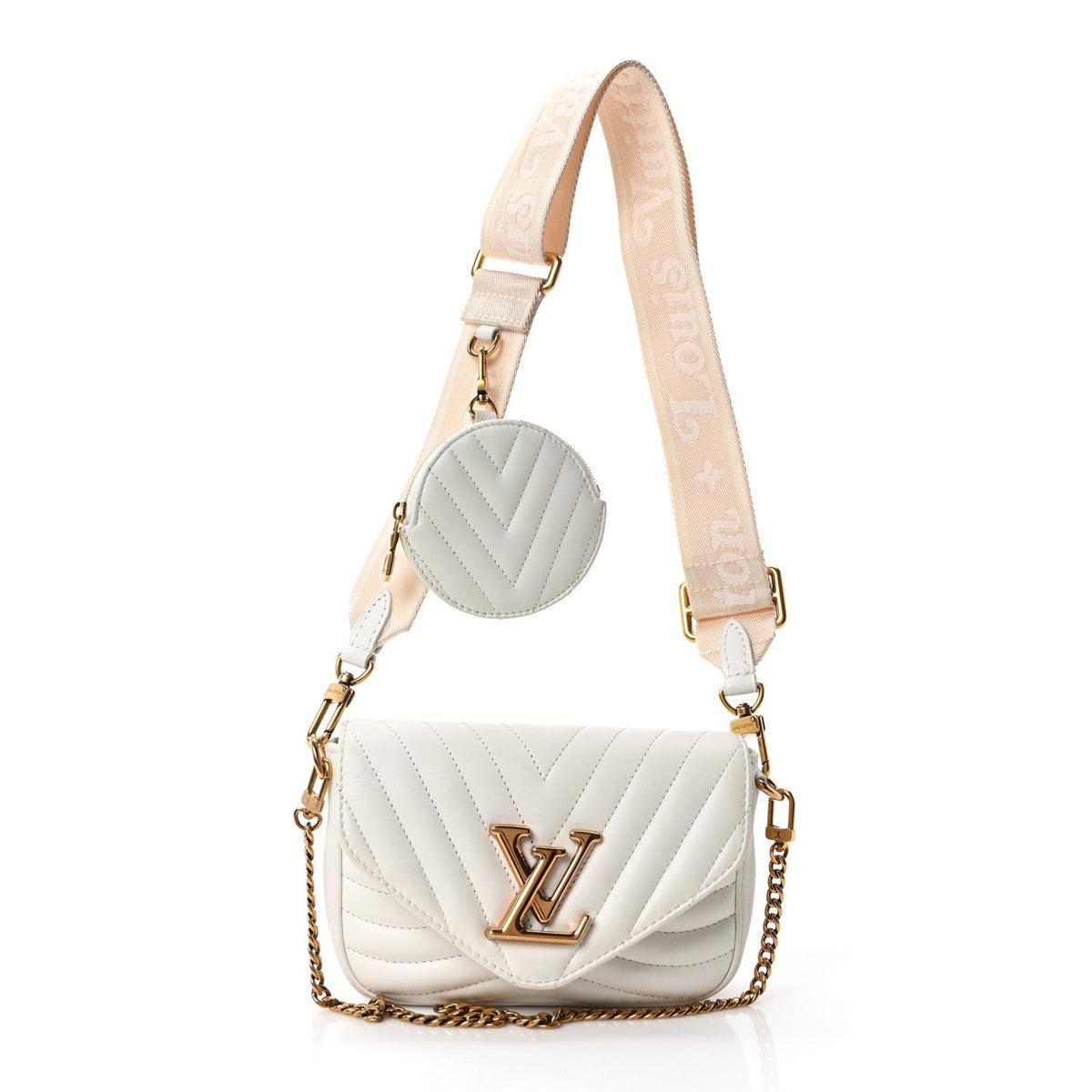 Calfskin New Wave Multi Pochette Snow