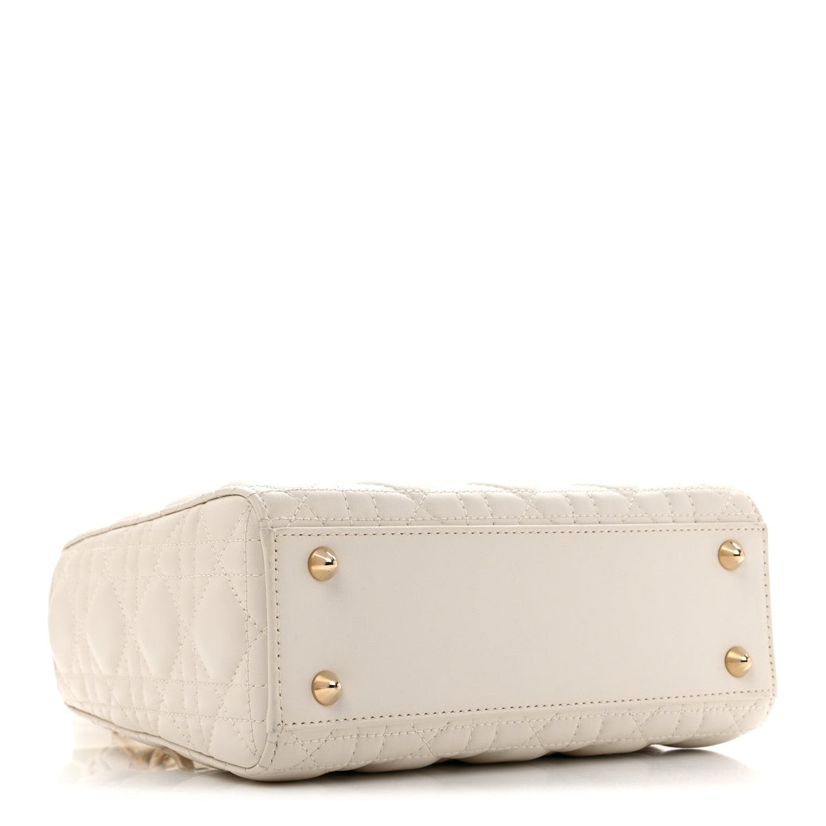 Lambskin Cannage Small My ABCDior Lady Dior White
