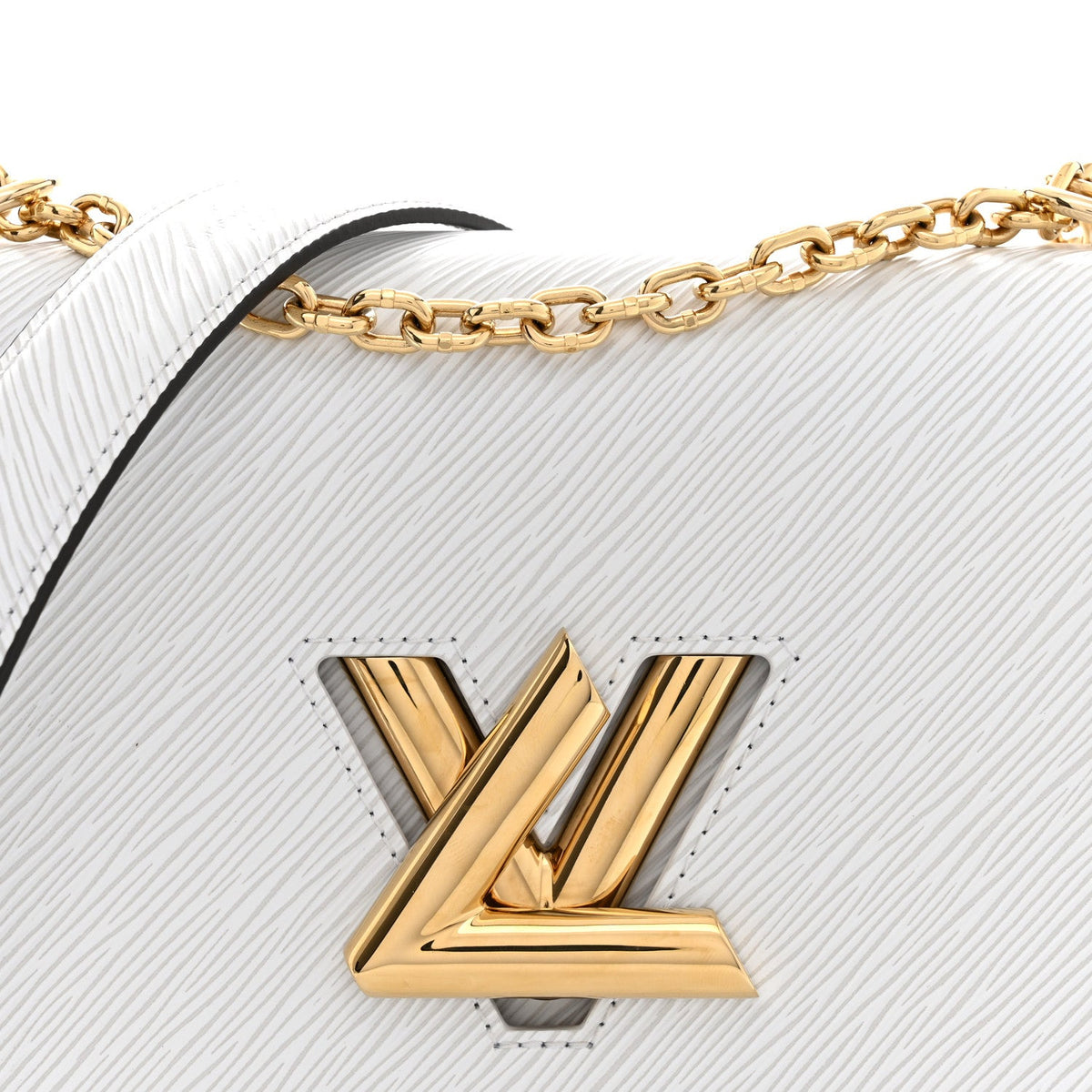 Epi Twist Shoulder Bag MM White