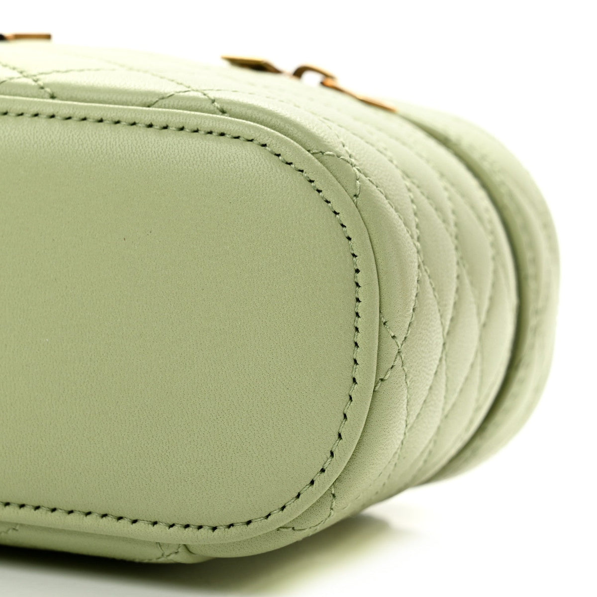 Lambskin Quilted Gaby Vanity Bag Misty Jade