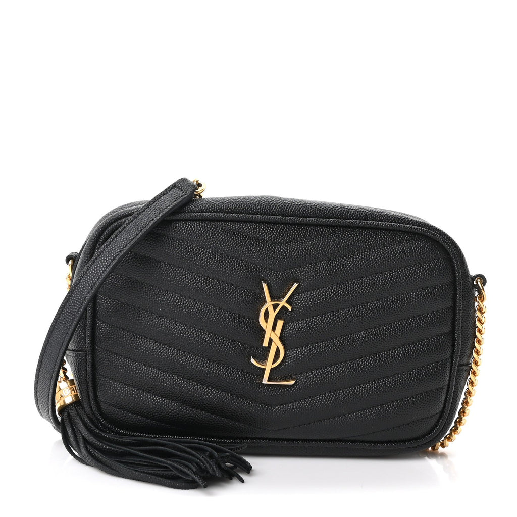 Grain De Poudre Matelasse Monogram Mini Lou Camera Bag Black