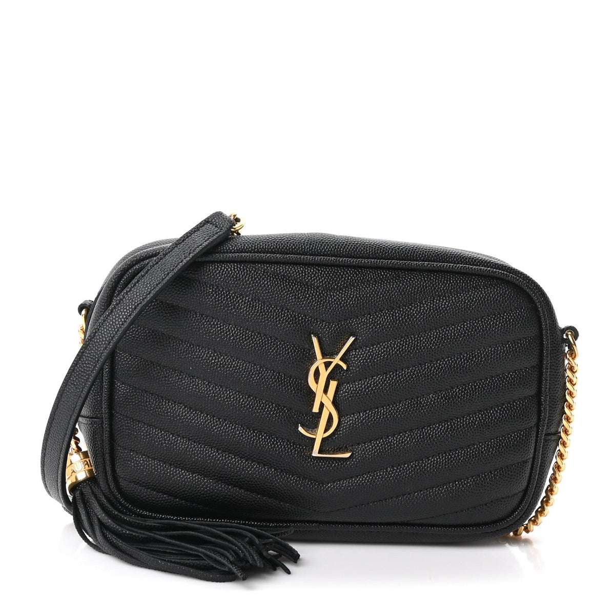 Grain De Poudre Matelasse Monogram Mini Lou Camera Bag Black
