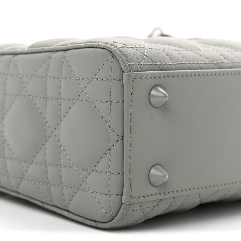 Ultra Matte Calfskin Cannage Small My ABCDior Lady Dior Grey