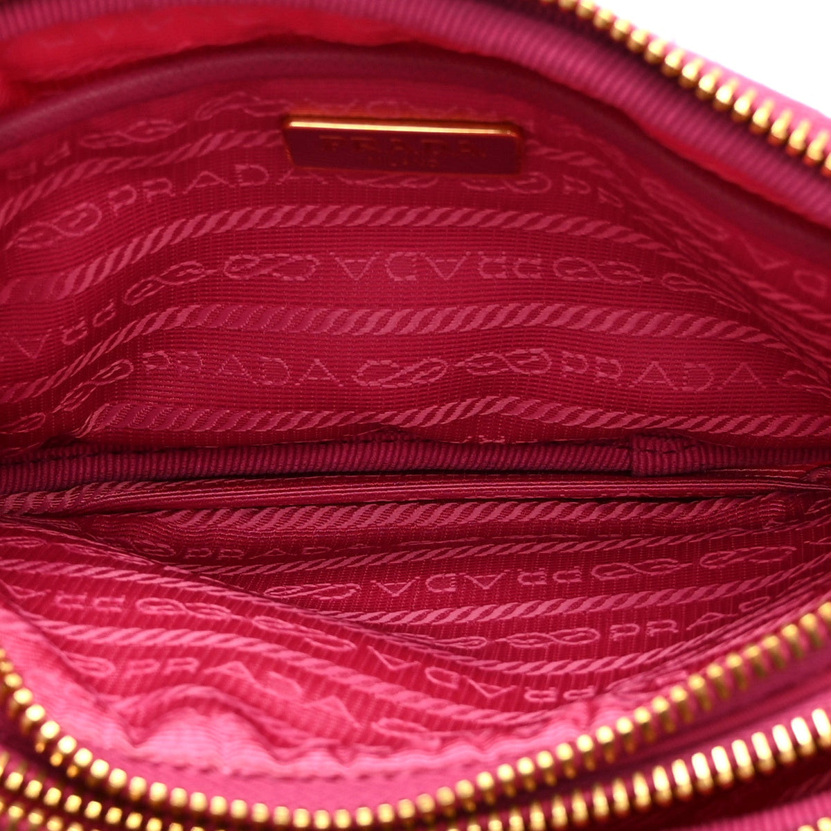 Tessuto Nylon Saffiano Mini Camera Crossbody Fuxia