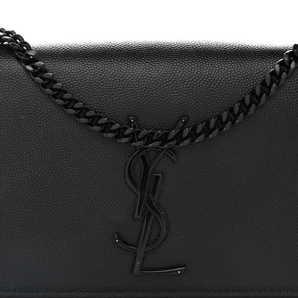 Grain De Poudre Small Monogram Monochrome Kate Satchel Black