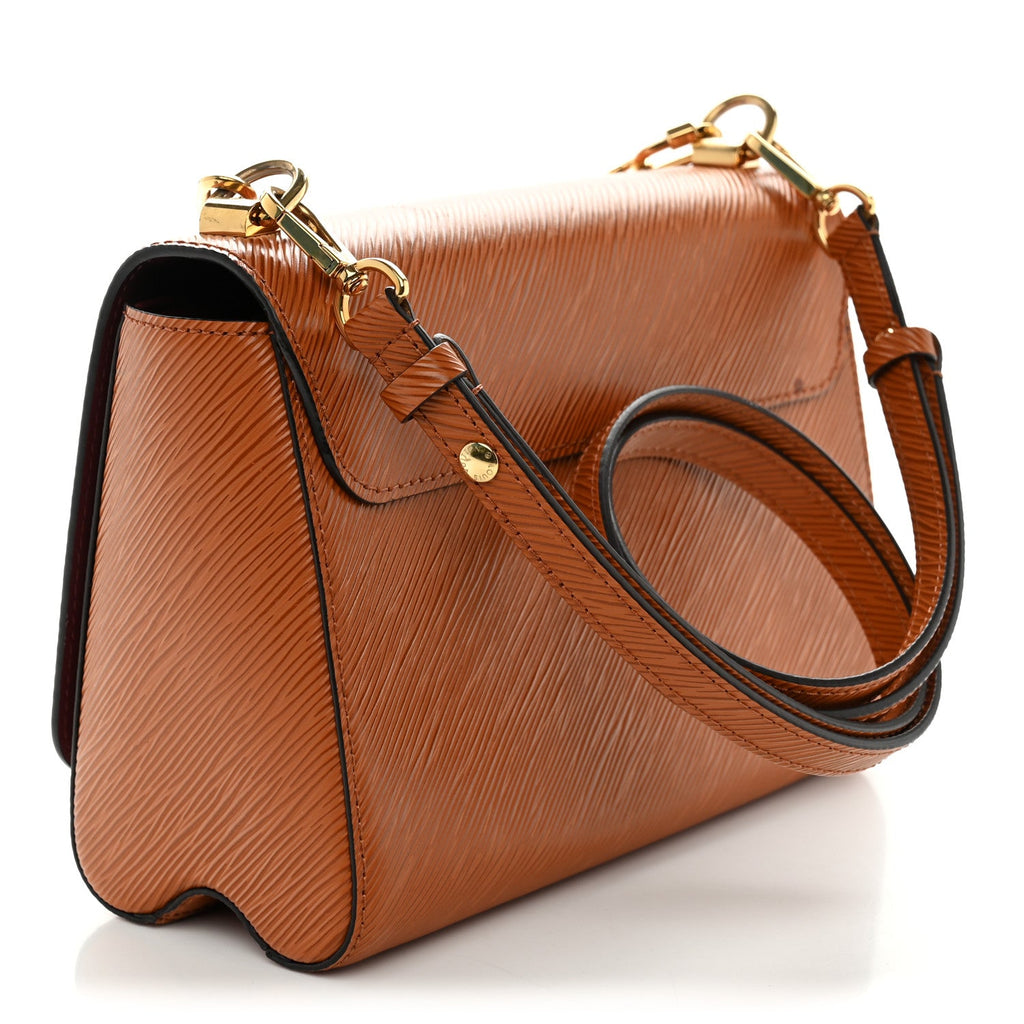 Epi Twist Shoulder Bag MM Gold Cipango