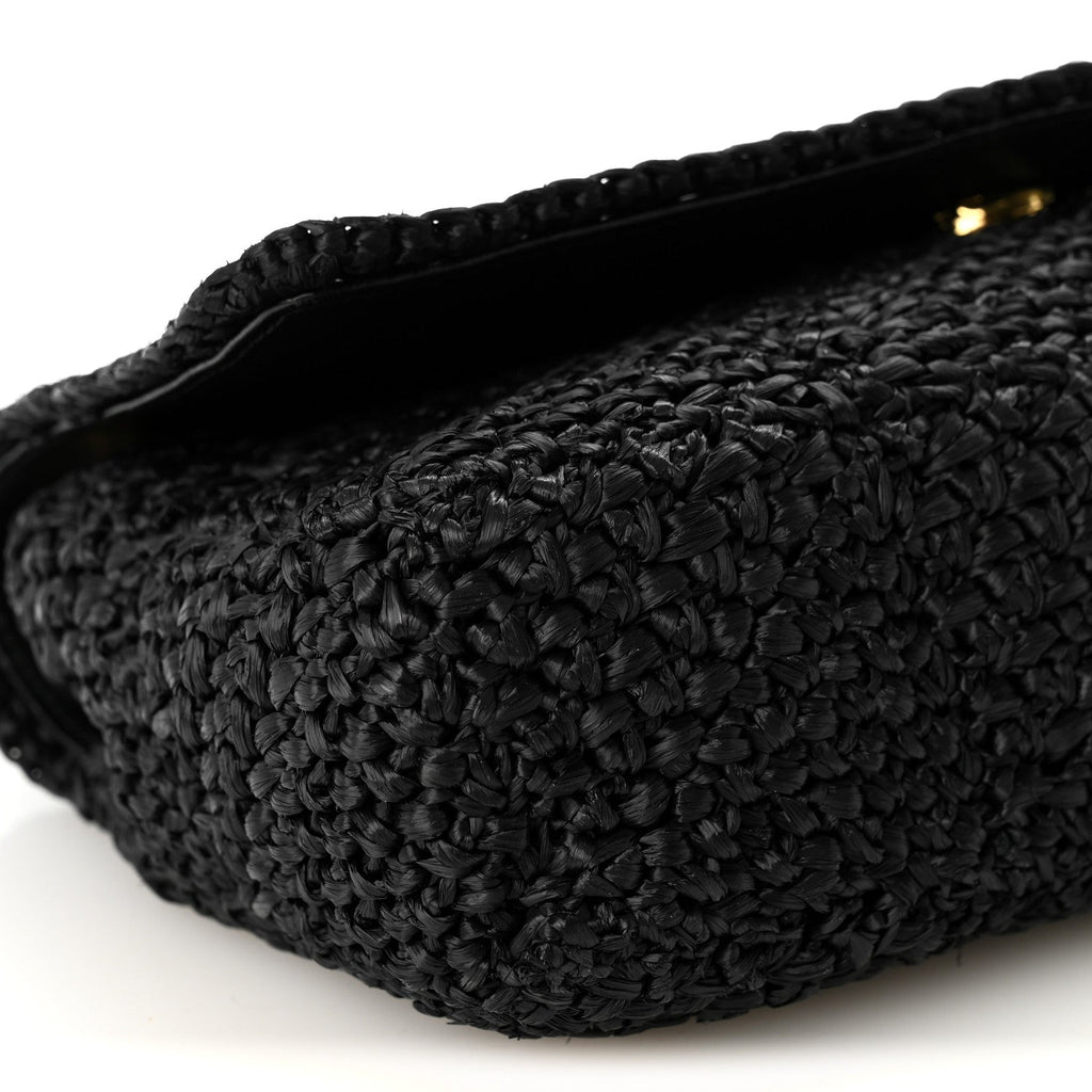 Raffia Monogram Medium Jamie Black