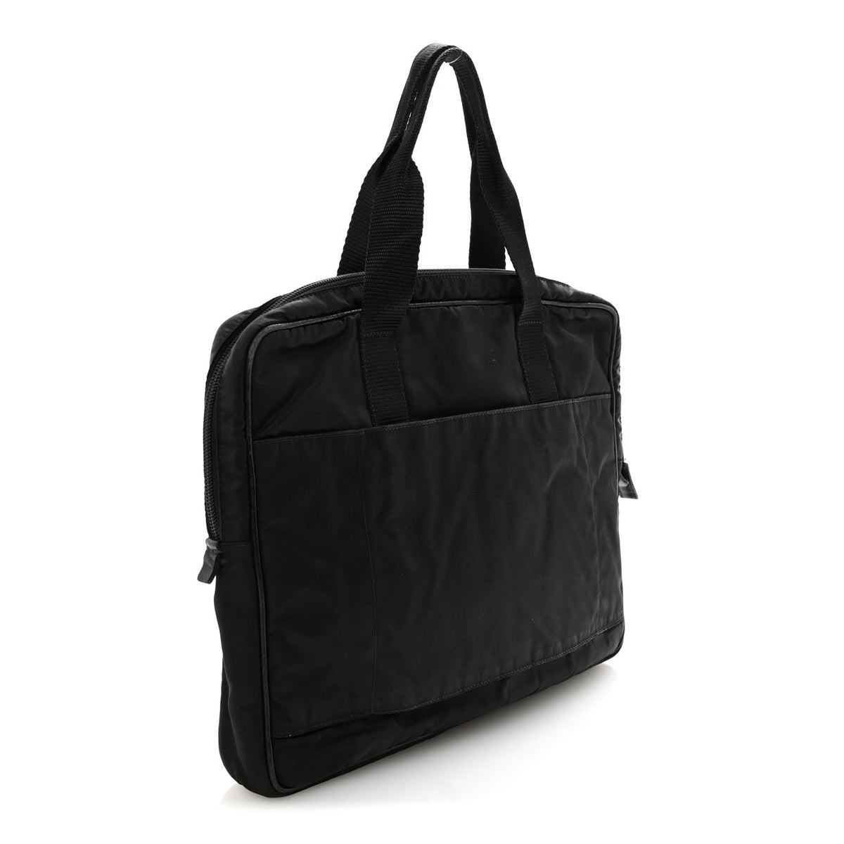 Saffiano Tessuto Nylon Small Briefcase Black