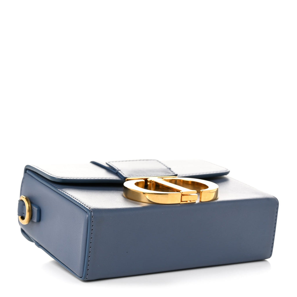 Box Calfskin 30 Montaigne Box Bag Blue