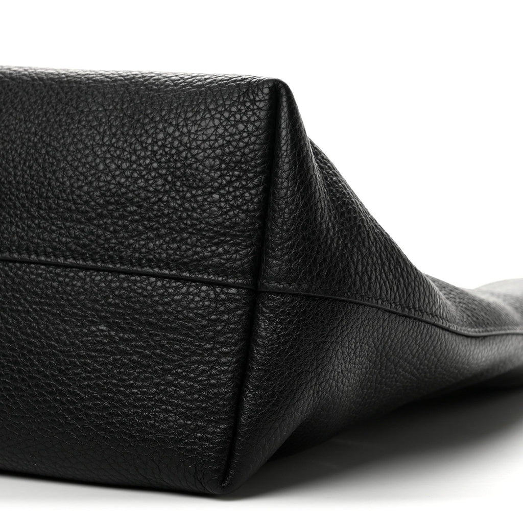 Vitello Daino Shopping Tote Black