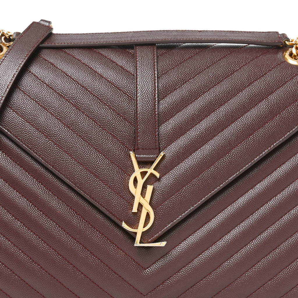 Grain De Poudre Matelasse Chevron Large Monogram Satchel Amaranto