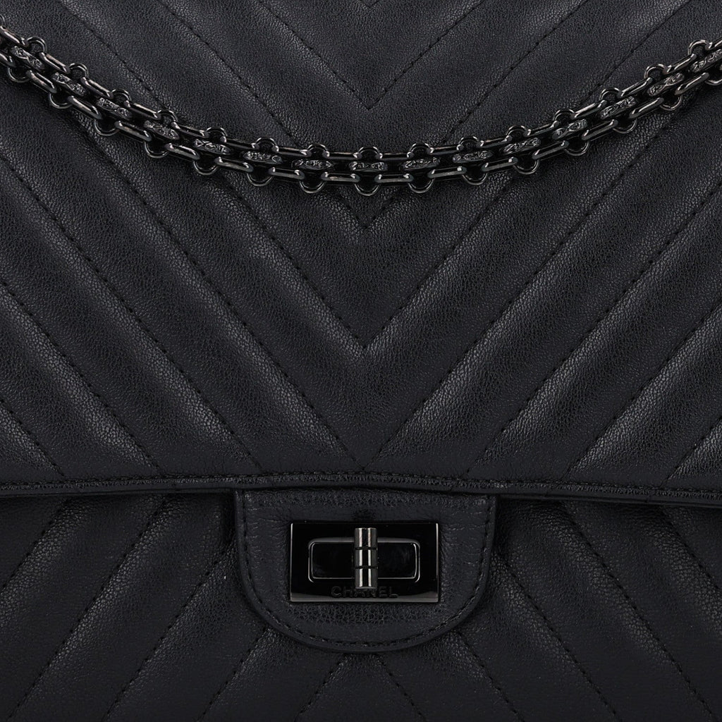 Sheepskin Chevron Quilted 2.55 Reissue 226 Flap So Black