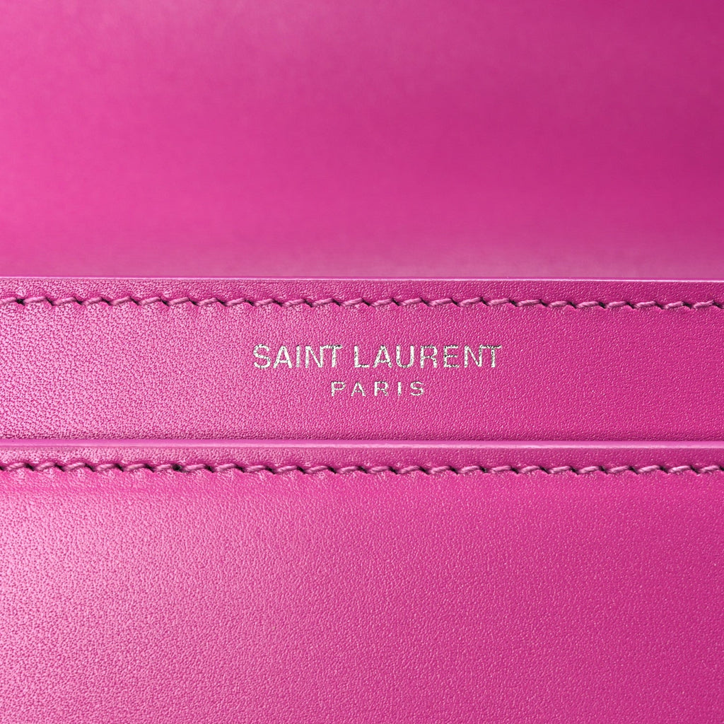 Smooth Calfskin Monogram Cassandra Clasp Bag Electric Fuchsia