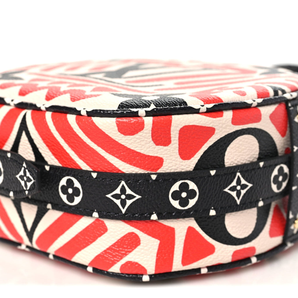 Monogram Giant Crafty Boite Chapeau Souple PM Creme Rouge Black
