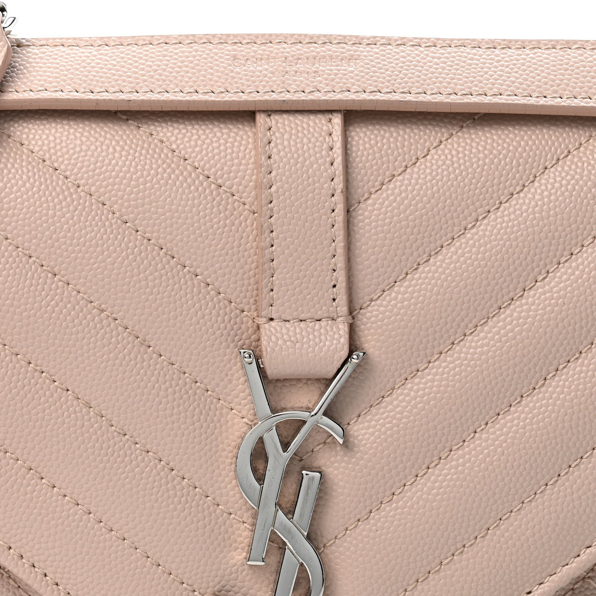 Grain De Poudre Textured Mixed Matelasse Medium Triquilt Monogram Satchel Marble Pink