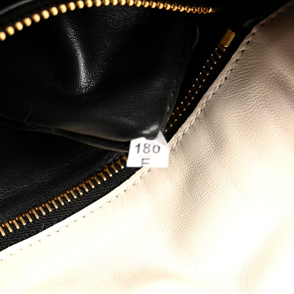 Calfskin Soft Sound Charms Shoulder Bag White