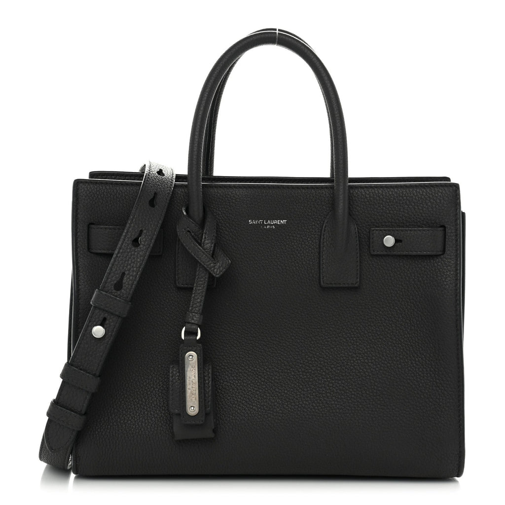 Grained Calfskin Baby Sac De Jour Souple Asphalt