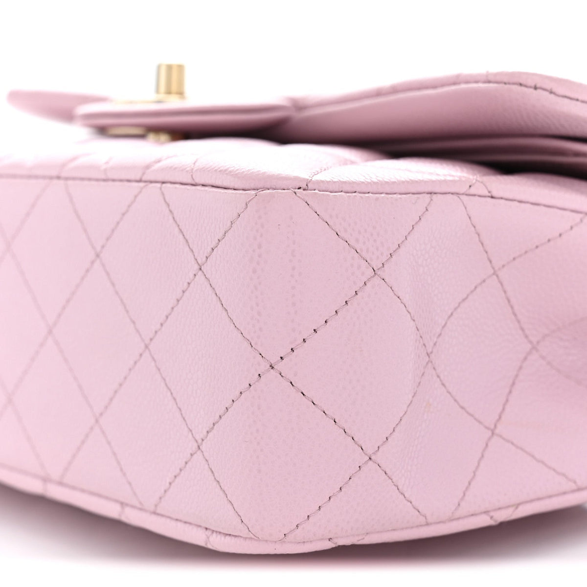 Caviar Quilted Small Double Flap Pink