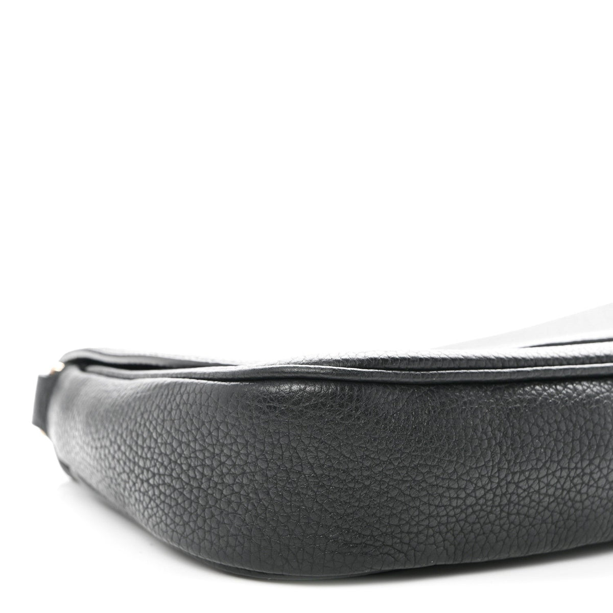 Pebbled Calfskin Medium Soho Flap Crossbody Black