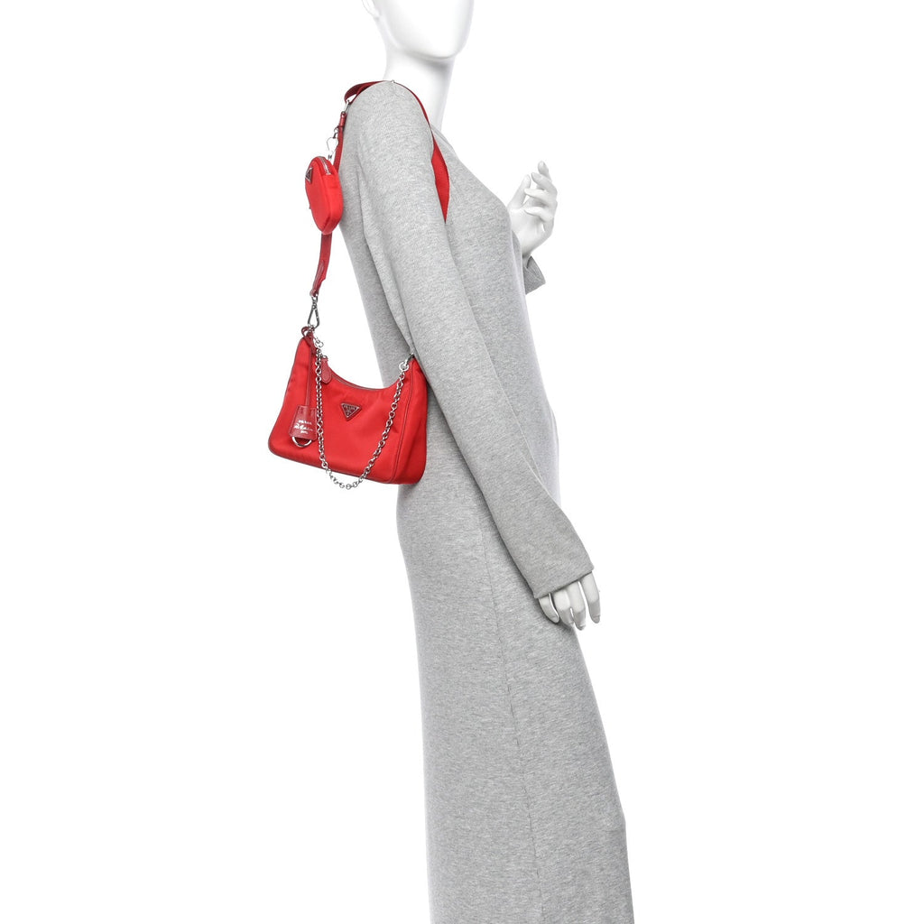 Nylon Re-Edition 2005 Shoulder Bag Rosso