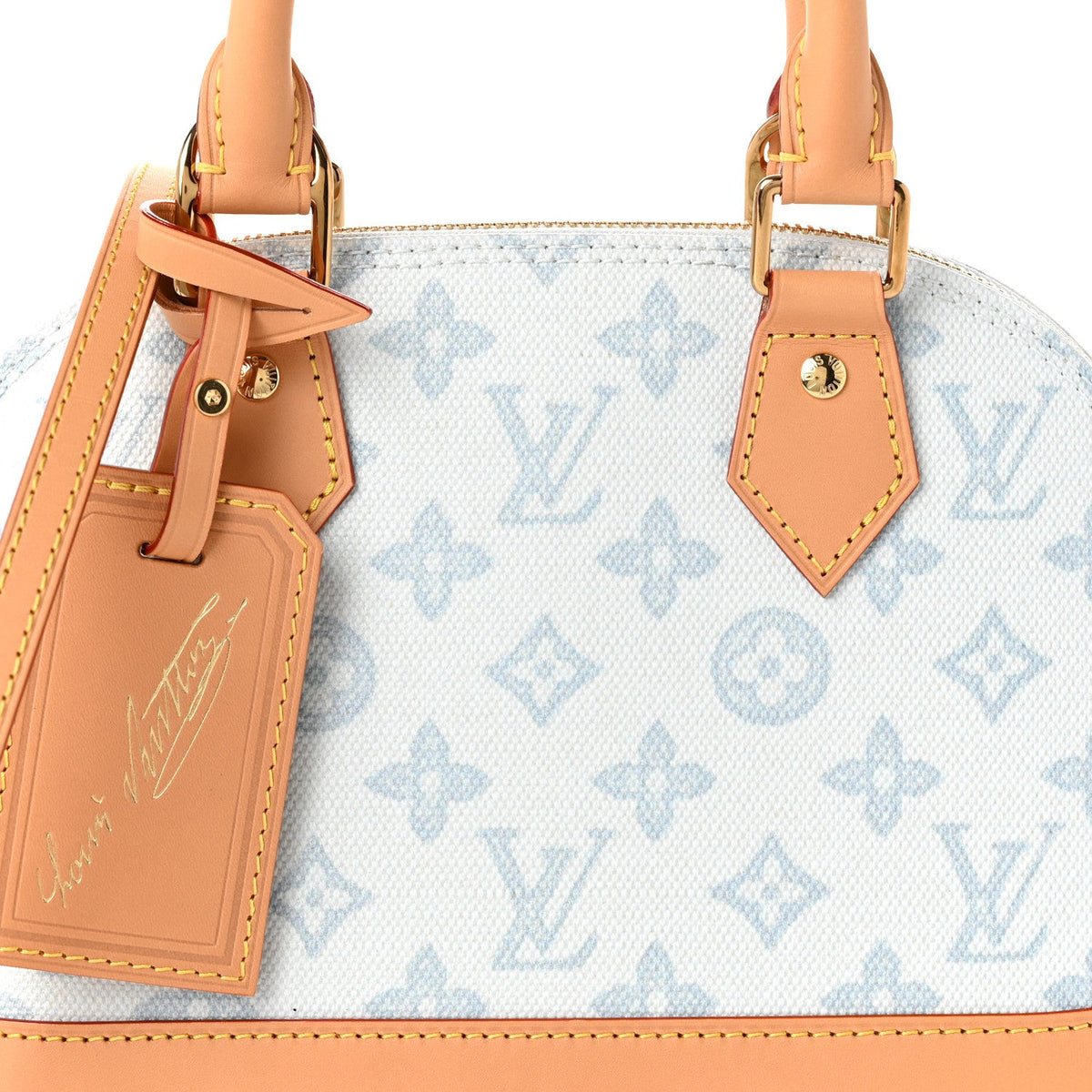Monogram Origine Lin Alma BB Bleu Courrier