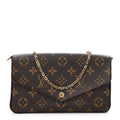 Monogram Pochette Felicie Chain Wallet Fuchsia