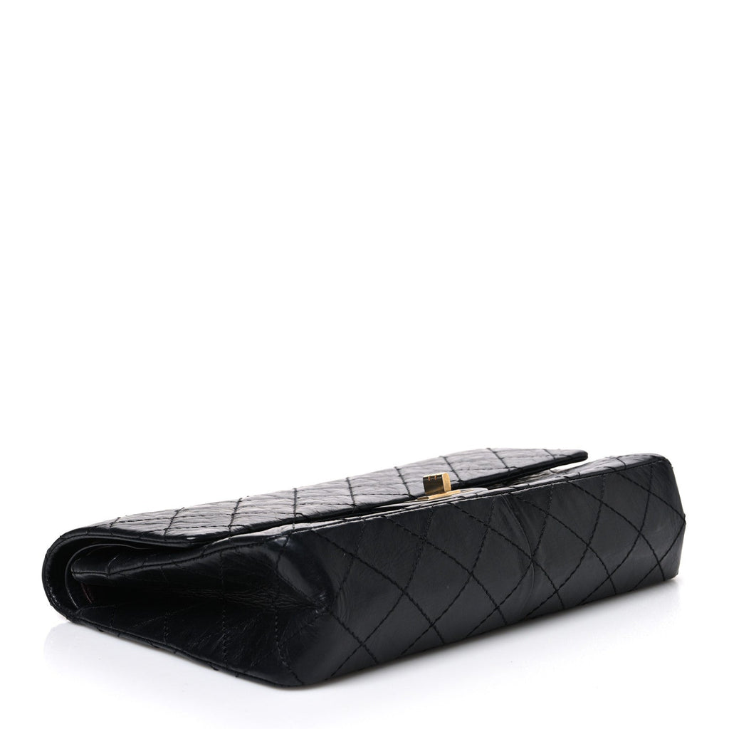 Aged Calfskin Quilted 50th Anniversary 2.55 Reissue 226 Flap Black