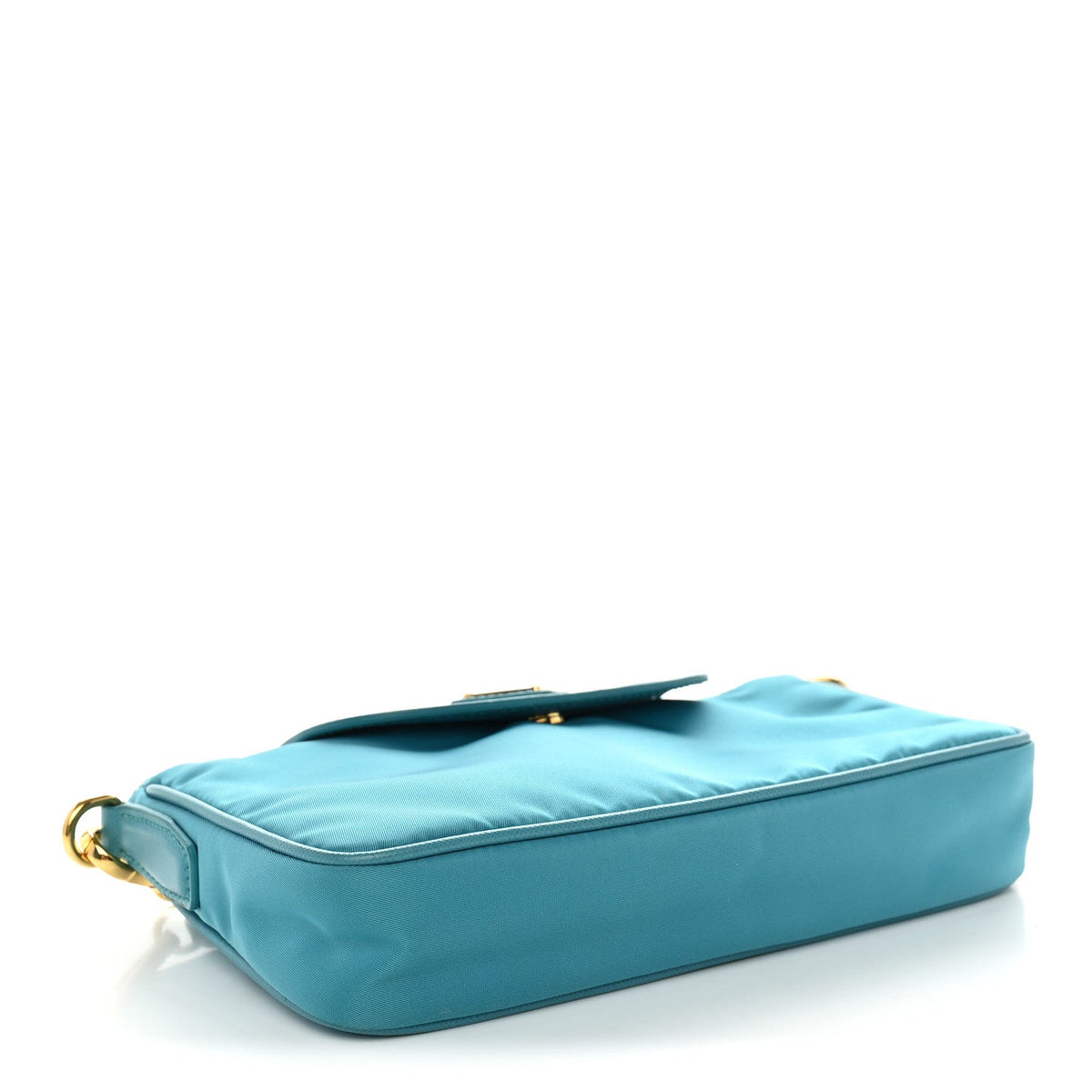 Tessuto Nylon Saffiano Crossbody Bag Turchese