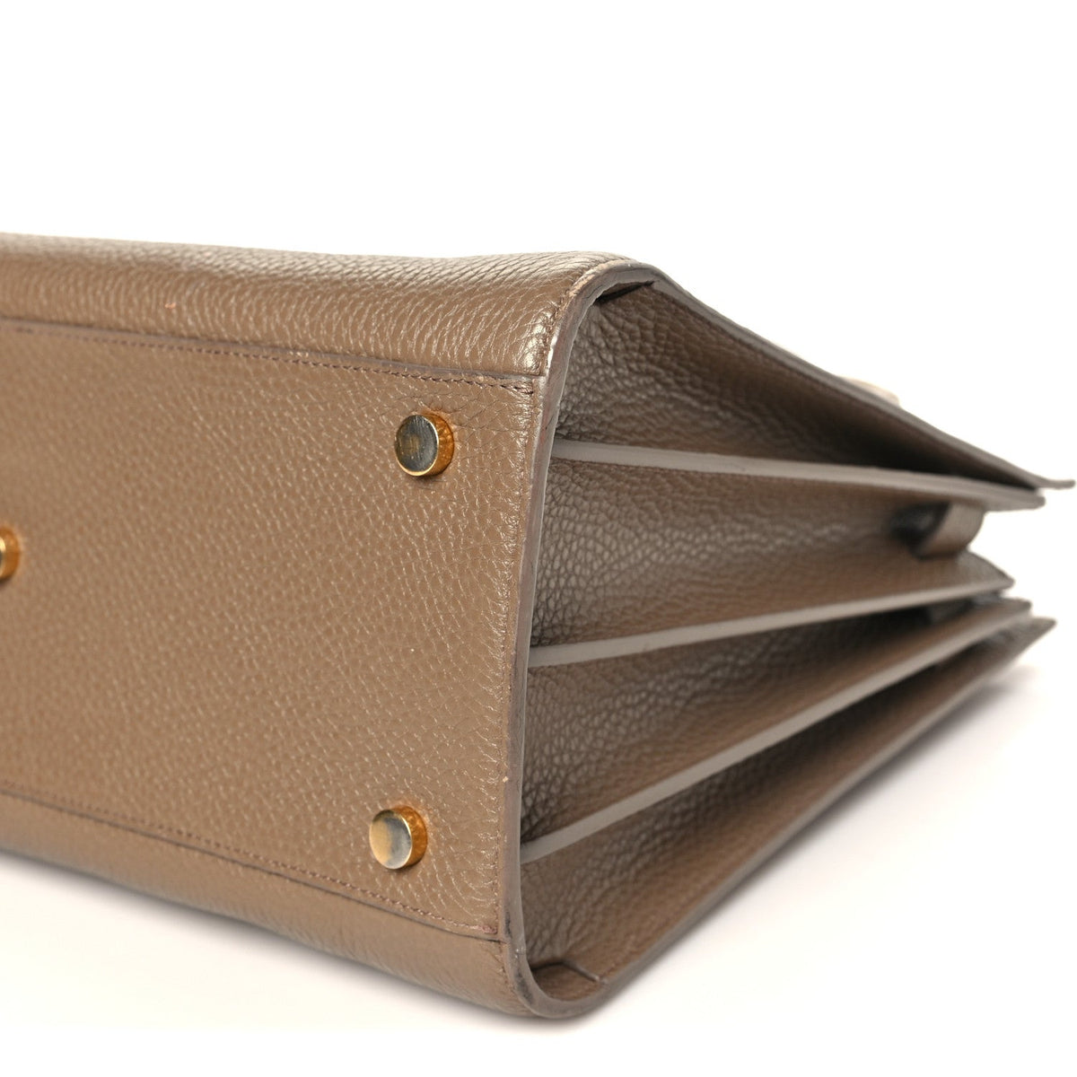 Grained Calfskin Small Sac De Jour Taupe