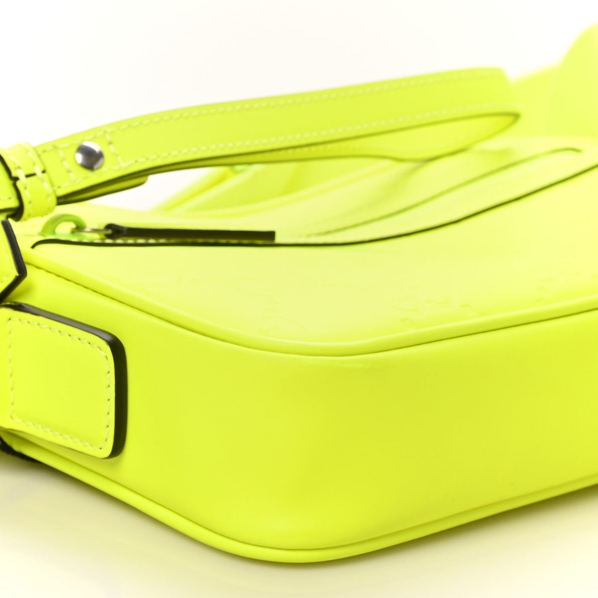 Rubber Effect Monogram GG Crossbody Bag Fluorescent Yellow