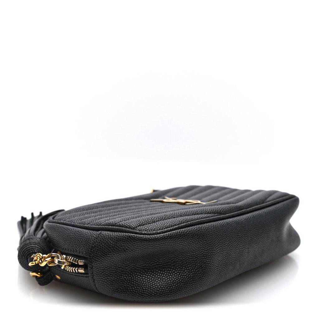 Grain De Poudre Matelasse Monogram Mini Lou Camera Bag Black